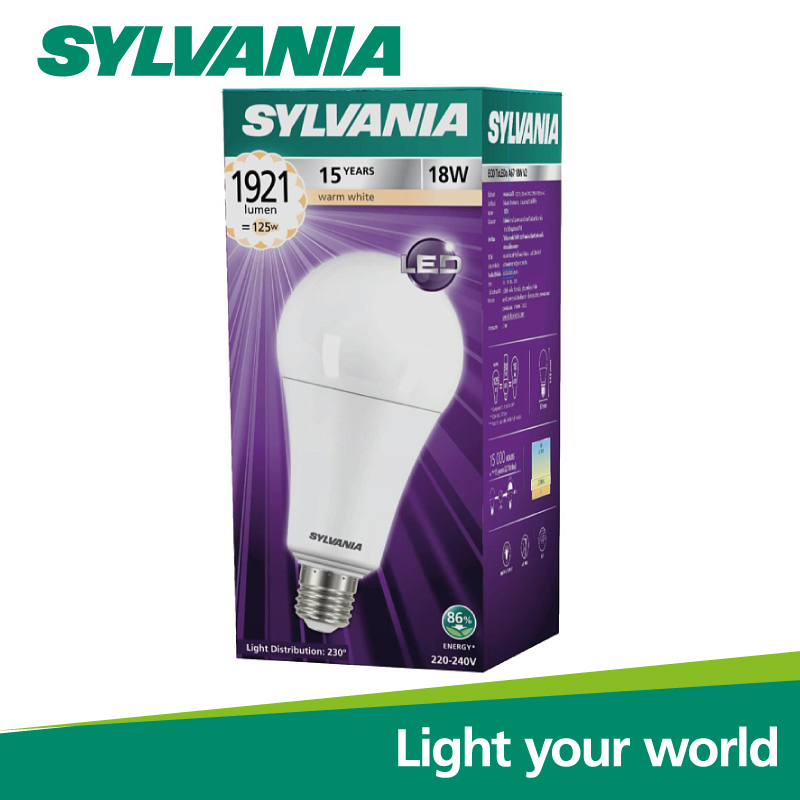 SYLVANIA หลอดไฟ LED  ECO ToLEDo A67 18W E27 V2  แสงวอร์ทไวท์ 