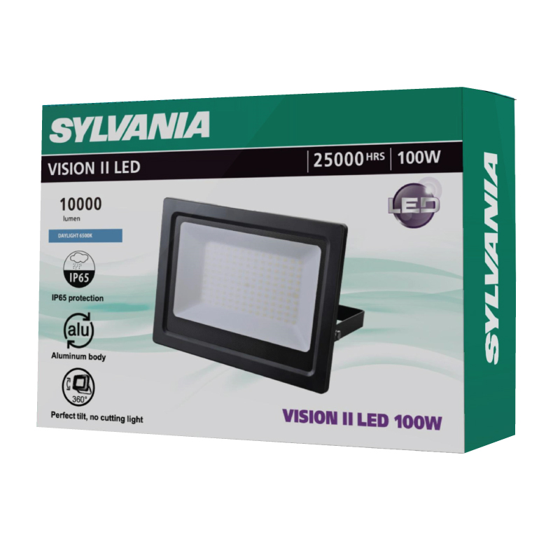 Sylvania LED Floodlight โคมฟลัดไลท์แอลอีดี โคมสปอร์ตไลท์ VISION LED II 100W-6500K เดย์ไลท์