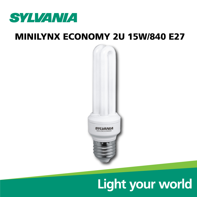 SYLVANIA หลอดประหยัดไฟ MINILYNX ECONOMY 2U 15W/840 E27