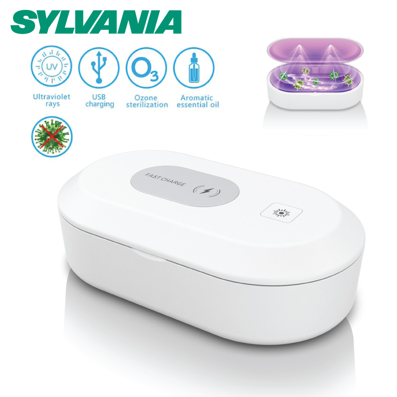 SYLVANIA กล่องฆ่าเชื้อพร้อมแท่นชาร์จไร้สาย Mobile Phone Wireless Charging Sterilizing Box (UV Box)